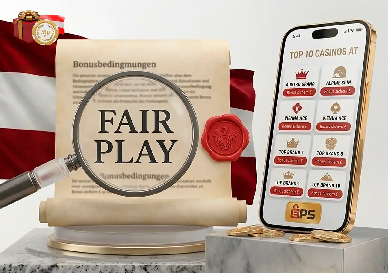 Wichtige Bonusbedingungen in österreichischen Online Casinos erklärt.